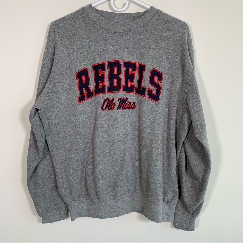 ❤️💙Ole Miss Rebels Gray Crewneck💙❤️